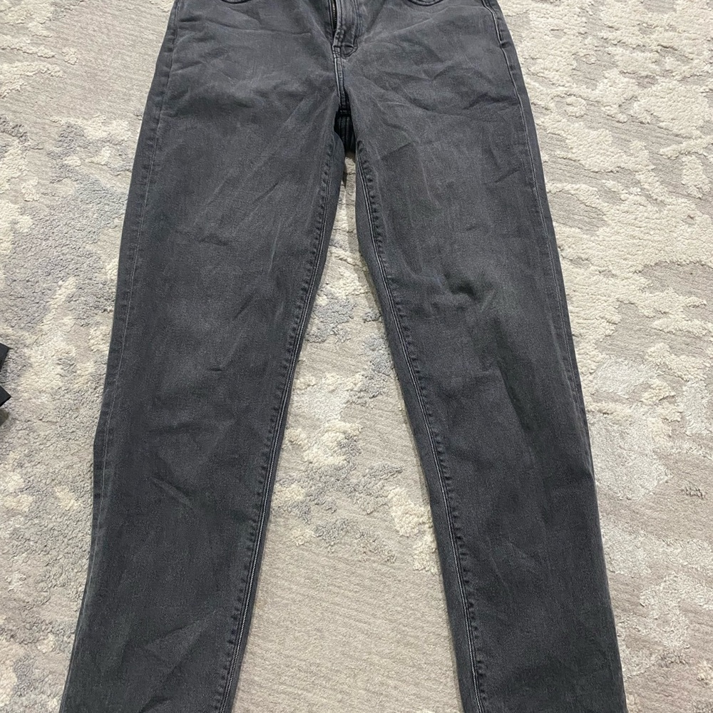 American Eagle size 4 regular gray womens jeans stretch high rise EUC